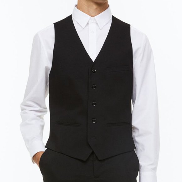 H&M Suits & Blazers Hm Mens Slim Fit Suit Vest Black 42r Poshmark